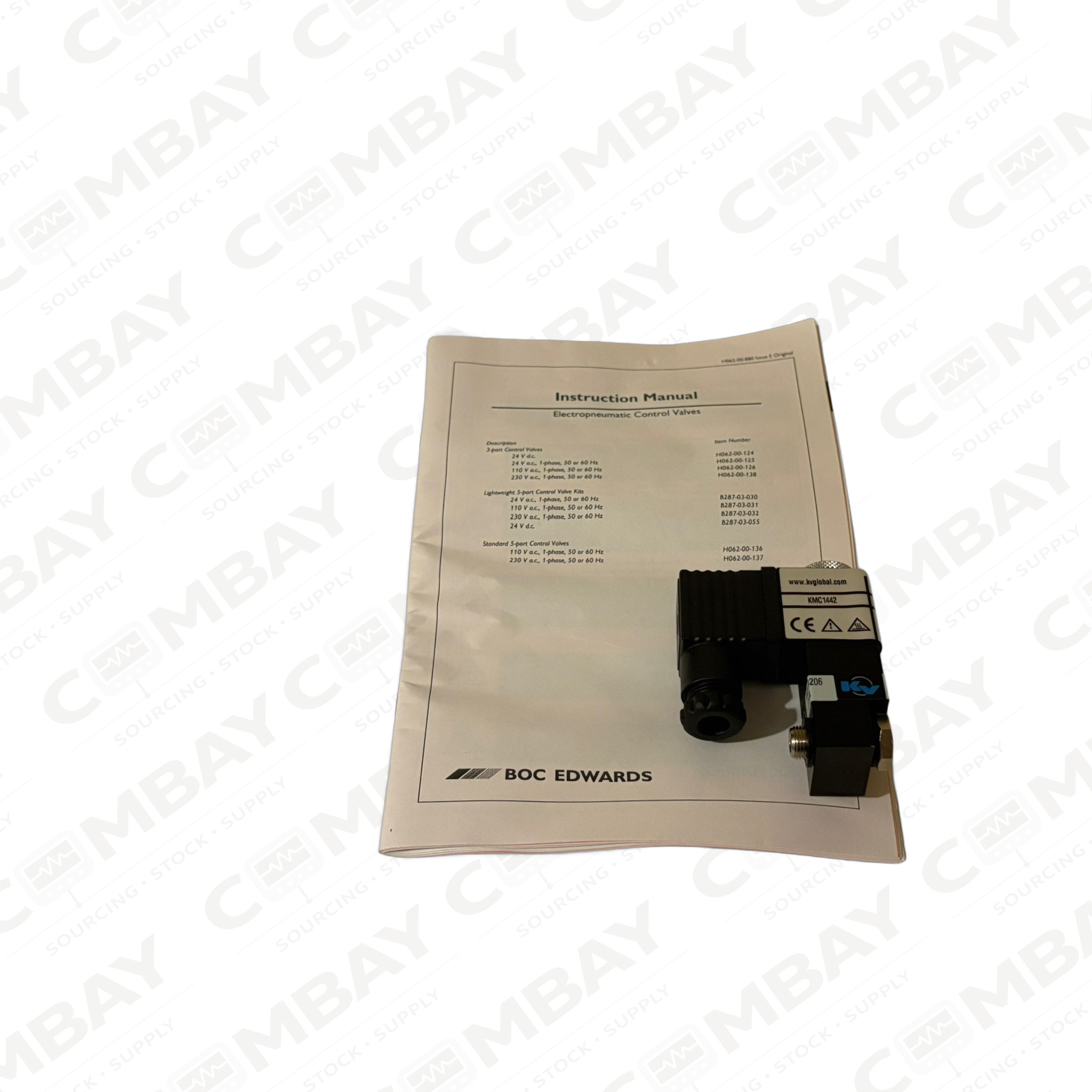 BOC Edwards H06200124 3-Port Electropneumatic Control Valve 24VDC KMC1442 New